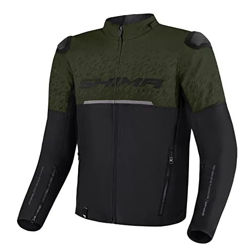 SHIMA DRIFT Motorrad Jacke Herren mit Protektoren in grün von Shima