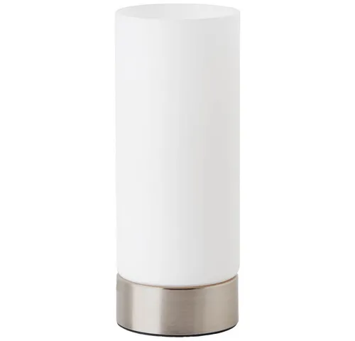 Brilliant LED Leselampe Glas, silber+weiß, Kerze, IP20, B100mm