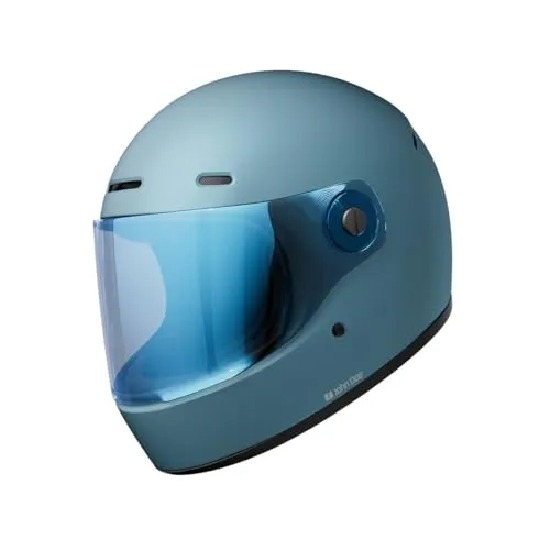 John Doe JD/ONE Motorradhelm Frozen Steel Blue M - Motorradhelm in stylischem Frozen Steel Blue, Größe M, aus robustem Polyester für optimalen Schutz und Komfort beim Fahren.