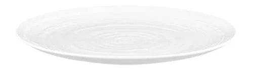 Seltmann Weiden Terra Frühstücksteller, 22 cm, Dessertteller mit spiralförmigem Relief, Spülmaschinen- und mikrowellenfest, Porzellan, Weiß