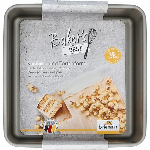Birkmann Bakers Best Kuchen- und Tortenform Backform Kuchenform 22 x 22 cm