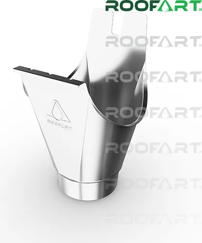 Rinneneinhangstutzen Einlaufkessel von Roofart ( verzinkt ) Größe 6 tlg