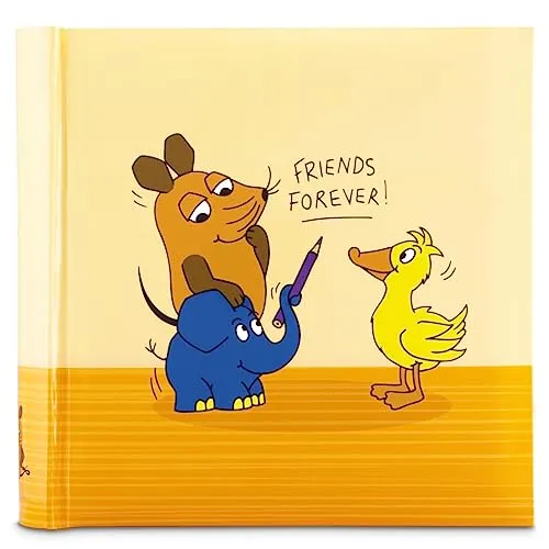 Hama Einsteckalbum „DieMaus“ (Memo-Album mit 100 Seiten, zum Einstecken von 200 Fotos im Format 10x15, Sendung mit der Maus, für Kinderfotos, Babyalbum, Freunde) orange