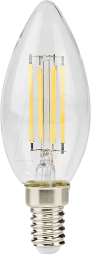 N LBFE14C352 - LED Filament Lampe E14, 4,5 W, 470 lm, 2700 K, Dimmbar