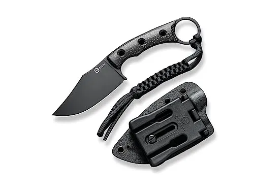 Böker Plus CIVIVI Midwatch Micarta Schwarz Clip-Point Edelstahl Messer mit Scheide