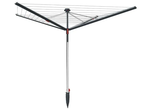 VILEDA Wäschespinne SUN-RISE 50M COMPACT - Höhenverstellbare Wäschespinne mit 50m Leinenlänge, ideal für platzsparendes Trocknen im Freien oder Garten.