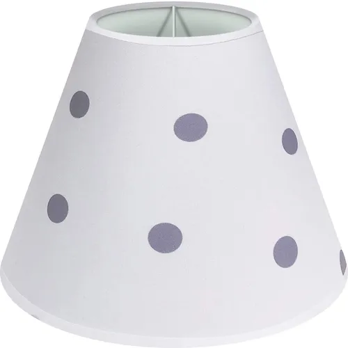 Lampenschirm /Tischleuchte /Stehlampe /Weiß mit grauen Punkten /Stoff /E14/Klein