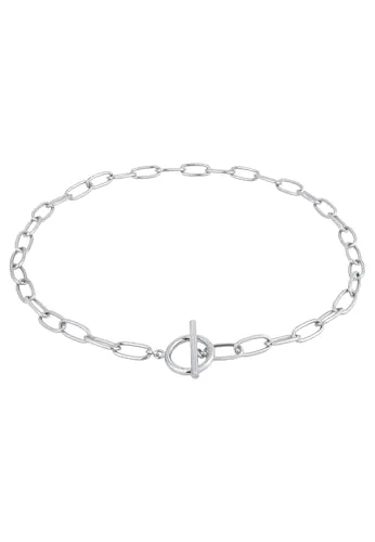 Elli Halskette Damen Glieder Basic T-Verschluss Goldfarben - Ketten ohne Anhänger in Bijouterie, elegante Goldkette mit klassischem Design - perfekt für jeden Anlass und ein ideales Geschenk!