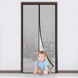 Fliegengitter Tür Magnet Insektenschutz 100x210cm - Effektiver Insektenschutz für Balkontüren, einfache Montage dank Magnetverschluss und ideale Größe von 100x210cm.