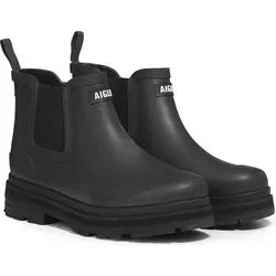 Aigle Damen Soft Rain Fur Gummistiefel, Schwarz, 38 EU - Wanderschuhe mit weichem Obermaterial und warmem Innenfutter, ideal für nasse Tage und Outdoor-Abenteuer.