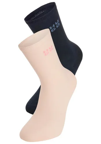 HUGO Socken 2P RS UNI LOGO CC (2-Paar) mit dezentem Logo, nahtlose Verarbeitung