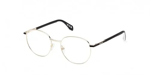 adidas Originals Brille mit Sehstärke für Unisex optional mit Sonnenbrillentönung oder Blaulichtfilter, Rund, gefertigt aus Metall, Modell: OR5071 (inklusive Brillenetui)