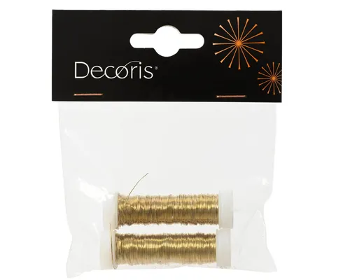 Kaemingk Draht, Basteldraht 0,3mm Eisen lackiert 30m 2er Set Gold