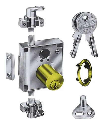 JuNie Drehstangenschloss Nr.7020 Z/MP rechts Stahl von JuNie