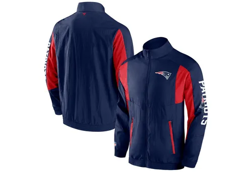 Fanatics Bomberjacke New England Patriots 2XL - Funktionsjacke für American Football-Fans, aus 100% Polyester, in auffälligem Blau, ideal zum Anfeuern oder für den Alltag.
