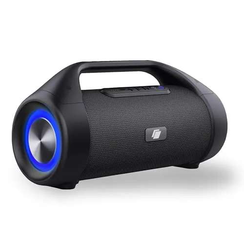Caliber Lautsprecher Boxen Bluetooth - Drahtloser Musikbox Bluetooth - AUX und USB - Mit LED-Beleuchtung - 12h Akku - Schwarz
