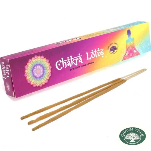 CHAKRA LOTUS von Green Tree Natural Incense 1x 15g Agarbathi RäucherSTÄBCHEN