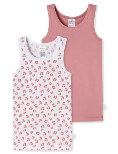 Schiesser Mädchen 2 Pack Unterhemd Unterwäsche Feinripp - 100% Organic Bio Baumwolle - Größe 92 bis 140