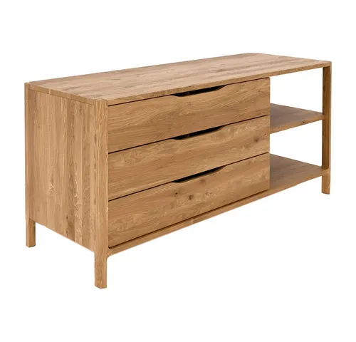 Lomadox Sideboard THORNBURY-165, Kommode, Wildeiche massiv geölt, grifflos, montiert