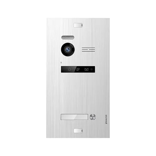 Balter EVO-HD Video Türsprechanlage Zusatz Tüstation, Video Türklingel mit Kamera,1 Familienhaus Klingel, Full HD-Kamera, 2 Draht Bus, Gegensprechanlage mit 175° Weitwinkel