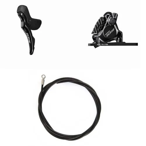 Shimano 105 BR-R7170 Scheibenbremsen-Set - Vorderradbremse mit ST-R7120 Hebel, optimierte Bremskraft und präzise Kontrolle für sportliche Fahrräder.