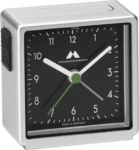 Wecker – Schwarzwälder Fertigung – Germany – U.T.S.-Quarzwerk – Einfache Bedienung – C337663, Farbe:Silber1