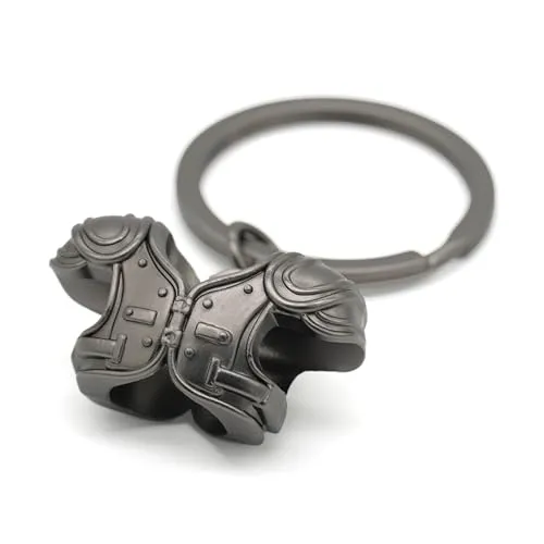 40YARDS American Football Schlüsselanhänger – 3D Shoulder Pads aus Metall mit Schlüsselring – Mini Schulterpolster Anhänger für Football Fans – Geschenk & Fanartikel für Schlüsselbund & Rucksack