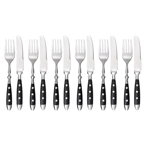 GRÄWE Dessertbesteck Nürnberg 12-teilig - Hochwertiges Edelstahl-Besteck-Set für 6 Personen im eleganten Landhausstil, spülmaschinengeeignet und perfekt für Dessertliebhaber.