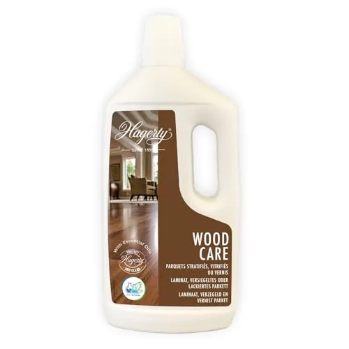 Hagerty Wood Floor Care Holzbodenreiniger, Effektiver Parkett-Reiniger zur Tiefenreinigung und Pflege für alle Holz- Laminat- und Lackböden, Parkett Intensivreiniger mit Anti-Rutsch Effekt