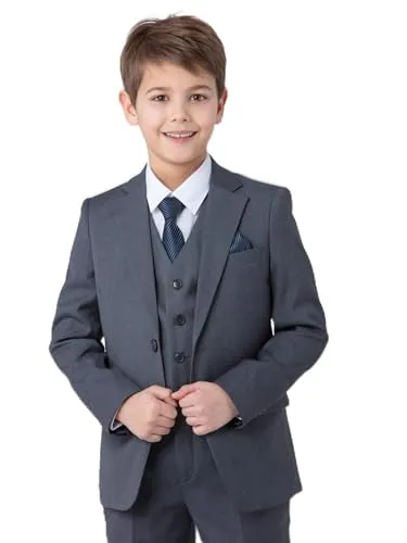 Produktbild SANDER STELLAN Festlicher Kinderanzug Jungen Anzug 6-teilig grau