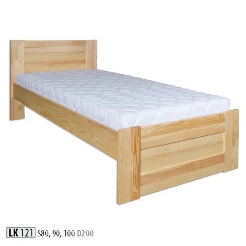 Massives Holz-Einzelbett 100x200cm für Schlafzimmer - Klassisches Einzelbett aus hochwertigem Holz, ideal für Kinder oder Jugendliche. Mit robustem Design und zeitlosem Stil sorgt es für eine gemütliche Schlafumgebung.