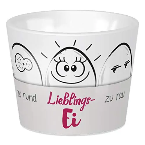 Sheepworld, Gruss und Co - 45379 - Eierbecher, Schaf, Lieblings - Ei, 4cm x 5cm, Porzellan, spülmaschinengeeignet