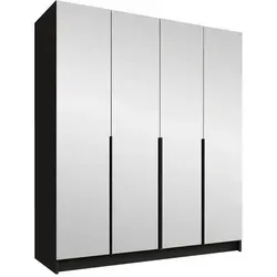 MIRJAN24 Kleiderschrank Santi III mit Spiegel in schwarz von Mirjan24