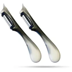 SMI Sparschäler Gemüseschäler Solingen Sparschäler Kartoffelschäler Universalschäler, (2-tlg., 2 tlg), Rechts- und Linkshänder nach klingen wechseln schwarz