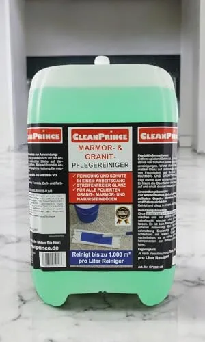 CleanPrince Marmor- und Granit Pflege Reiniger - Effektiver Steinbodenreiniger für polierte Natursteinböden. Entfernt mühelos Schmutz und sorgt für seidenmatten Glanz. Ideal für die tägliche Reinigung und Werterhalt Ihrer Böden.