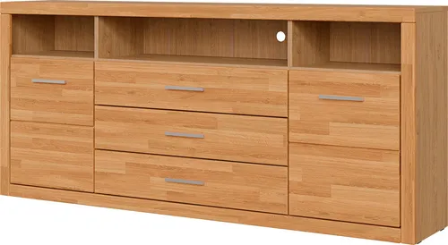 OTTO home Sideboard Ribe, 180cm, Massivholz, 7 Fächer in braun von OTTO home