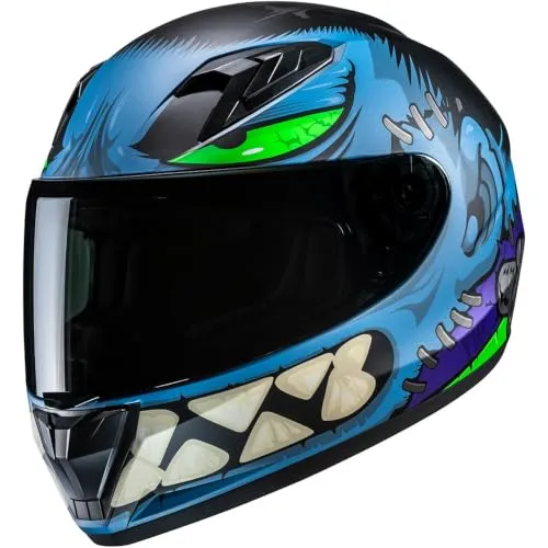 HJC Y10 Frank Jugend Helm, schwarz-weiss-blau, Größe S von HJC Helmets