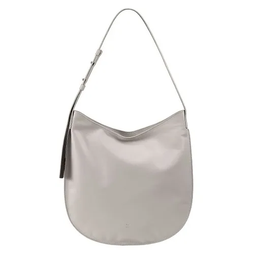 DuDu Sylvie Schultertasche aus Leder in Grau 36,5 cm