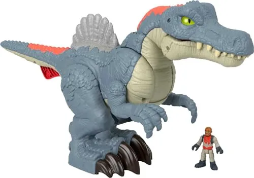 Imaginext Jurassic World Super-Schnapp Spinosaurus (HML41) - Spielzeugfigur, aufregendes Dino-Abenteuer für kreative Kinder