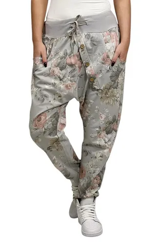 Produktbild Mississhop Boyfriend-Hose Damen Hose Sweatpants Jogginghose Blumen M.130