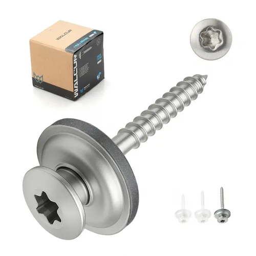 Spenglerschrauben Edelstahl A2, 4,5 x 45 mm, Dichtscheibe 15 mm, Torx 100