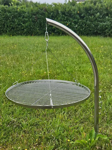 Grillgalgen Grillgestell T210  3,5cm Rohr  mit Erdspieß 50 cm  Edelstahlrost