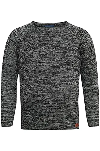 Blend BT Dan Strickpullover Herren Big & Tall Feinstrickpullover Pullover Große Größen bis 6XL, Größe:5XL, Farbe:Black (194007)
