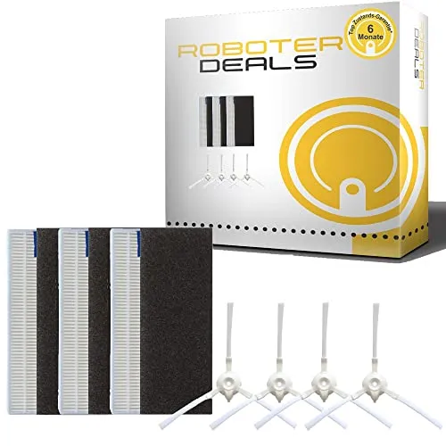 Zubehör Set (Ersatzteile) für Rowenta (RR6875) X-plorer Serie 20 Aqua (3X Filter, 4 x Seitenbürste)