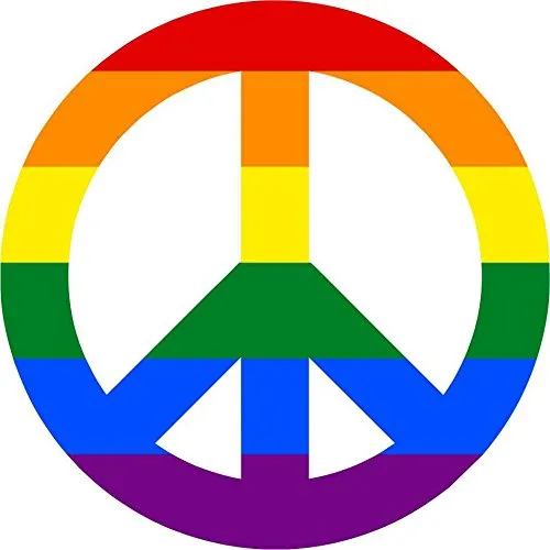 Akacha Aufkleber, Sticker, Auto, Motorrad, Deko, Peace, Love, Hippie, Regenbogen