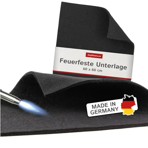 Feuerfeste Unterlage Refractory Underlay - 60 x 60 cm - Die hitzebeständige Unterlage von The Felt Store schützt Ihre Elektro- und Küchengeräte zuverlässig. Sie ist leicht, nicht brennbar und hält Temperaturen bis 980 °C stand. Ideal für den professionellen Einsatz in Küche und Werkstatt.