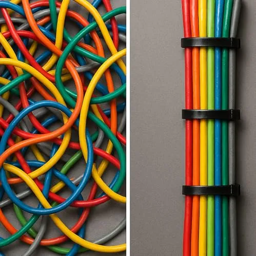 eyepower Kabelbinder 500er Set extrem reißfeste Profi-Kabel-Binder ca.100/120/150/200/300 mm Nylon UV-resistent Schwarz