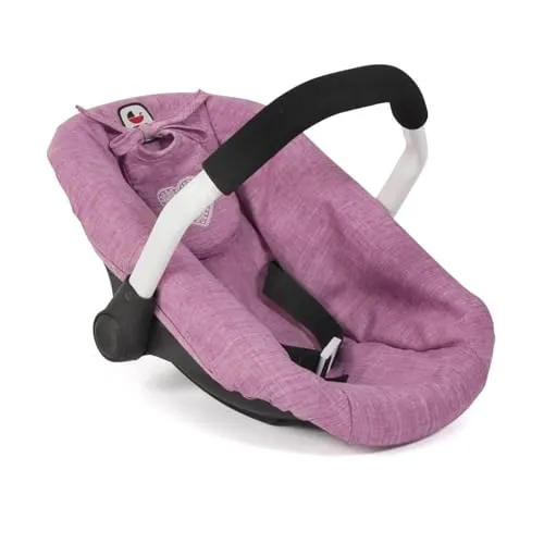 Bayer Chic 2000 Puppen-Autositz - Puppenwagen-Zubehör mit ergonomischem Softgriff, ideal für Puppen bis 50 cm, inklusive Lätzchen und Anschnallgurt für sicheres Spielen.