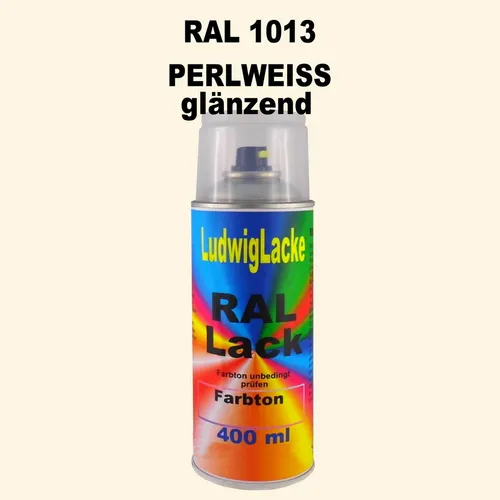 Ral Spraydose 1013 Perlweiß 400ml glänzend Buntlack Decolack Lackspray