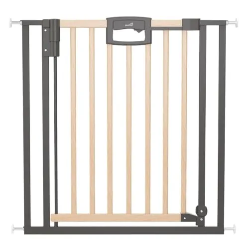 Geuther Türschutzgitter Easylock Plus - Kindersicherungen: Treppenschutzgitter ohne Bohren, TÜV/GS-zertifiziert, mit einhändig bedienbarem Sicherheitsverschluss und variabler Breite von 80,5-88,5 cm für maximale Flexibilität und Sicherheit.